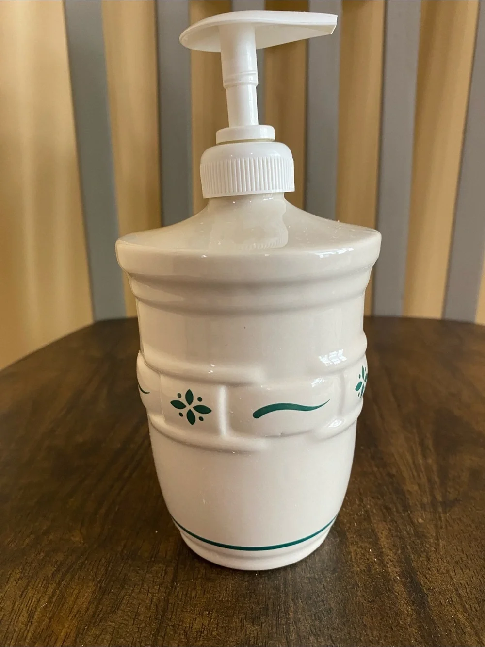 Longaberger Woven Traditions Heritage Green Soap Dispenser.